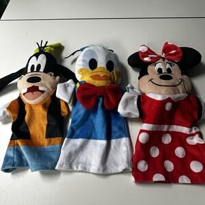 Melissa & Doug Disney Minnie Donald Goofy Hand Puppets Set of 3 VGUC Plush